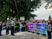 Sat Lantas Polres Kuansing Gelar Sosialisasi Keselamatan dan Pembagian Brosur: Promosi Lomba Konten Video “Riau Adalah Kita”