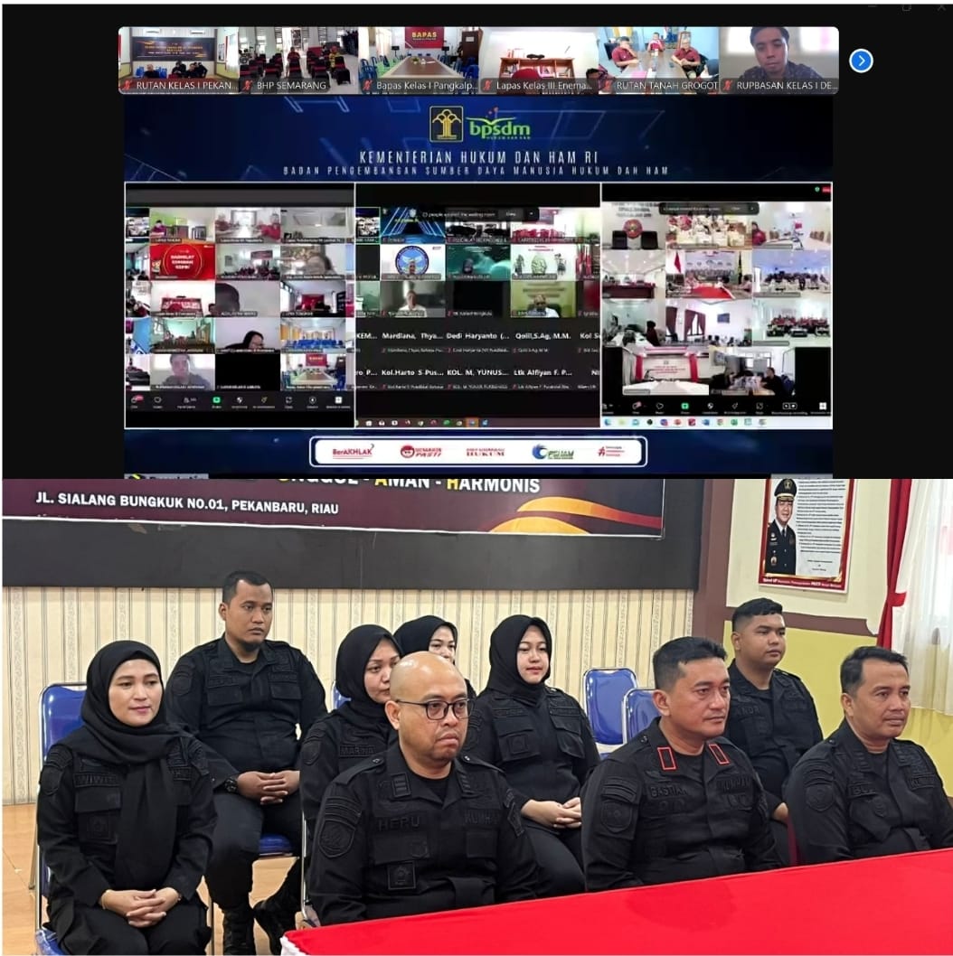 Rutan Pekanbaru Ikuti Webinar Seri 5: Bahas Coaching, Mentoring, dan Counseling untuk ASN