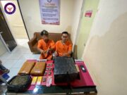 Satnarkoba Aman 2 Pelaku dan Daun Ganja Kering Berat 2590 Gram dari Hasil Pengembangan di SPBU Teratak Buluh