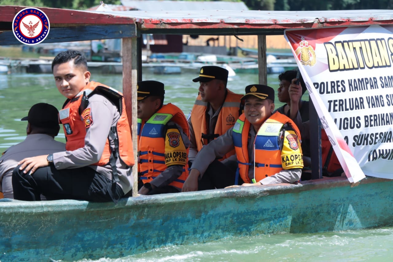 Kapolres Kampar Pastikan Keamanan Lokasi TPS di Wilayah Terpencil di Desa XIII Koto