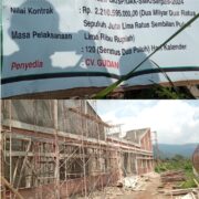 Kontraktor Pekerjaan Ruang Laboratorium di SMKN 1 Pantai Cermin Melalaikan Waktu Pengerjaan