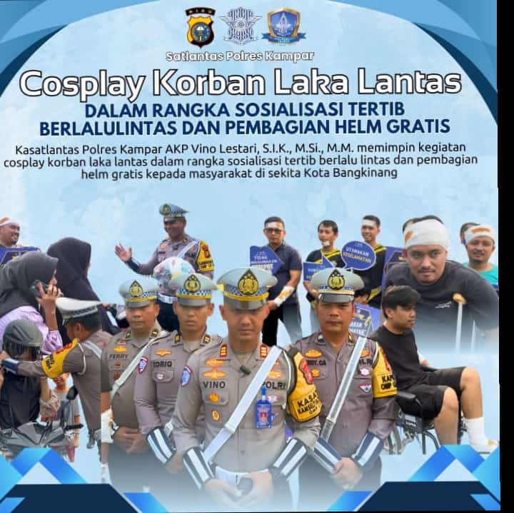 Satuan Lalu Lintas Polres Kampar Menggelar Sosialisasi Laka Lantas Dalam Rangka OPS Zebra Lancang Kuning 2024