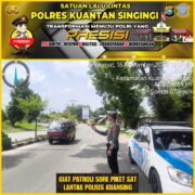 Satgas Kamseltibcarlantas Polres Kuansing Patroli Antisipasi Rawan Laka Lantas dan Cooling System Dalam Rangka Pilkada Damai 2024