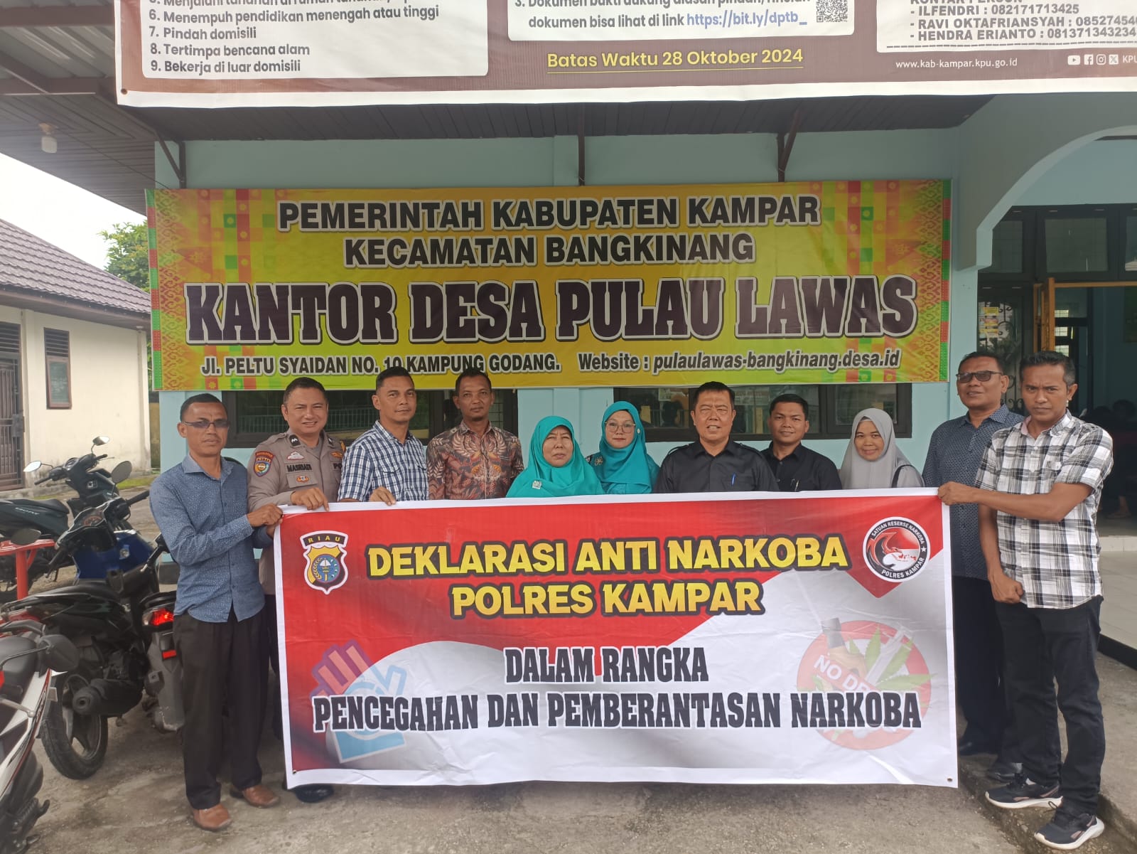 Bersama Masyarakat Pulau Lawas, Satresnarkoba Deklarasi Anti Narkoba sekaligus Cooling System 