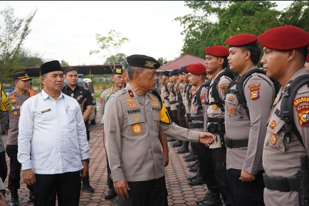 Pimpin Apel Pasukan Pengamanan Pilkada di Rohil, Wakapolda Riau Tegaskan Beberapa Hal 