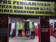 Sat Lantas Polres Kuansing Cek Pos Pengamanan Natal dan Tahun Baru 2024 di Tanjung Pauh 