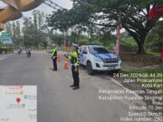 Sat Lantas Polres Kuansing Pantau Kamseltibcarlantas di Wilayah Perbatasan, Situasi Terpantau Aman dan Kondusif