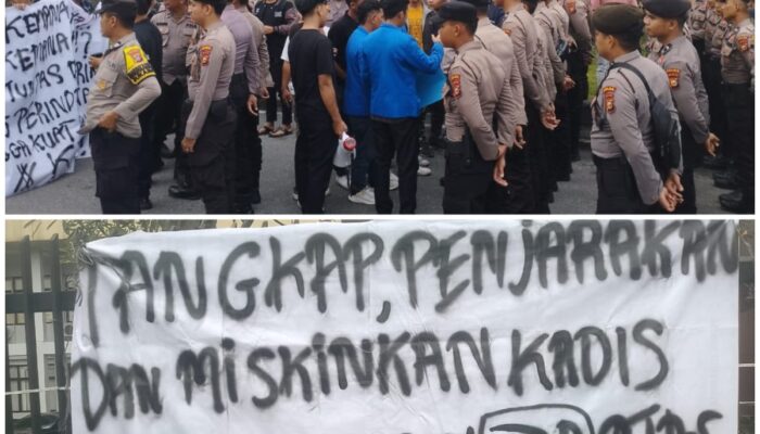 Aksi Unjuk Rasa Jilid 2 di Mapolda Riau, PMII Pekanbaru Desak KPK Periksa Kadis Perindag Terkait Dugaan Manipulasi Pajak