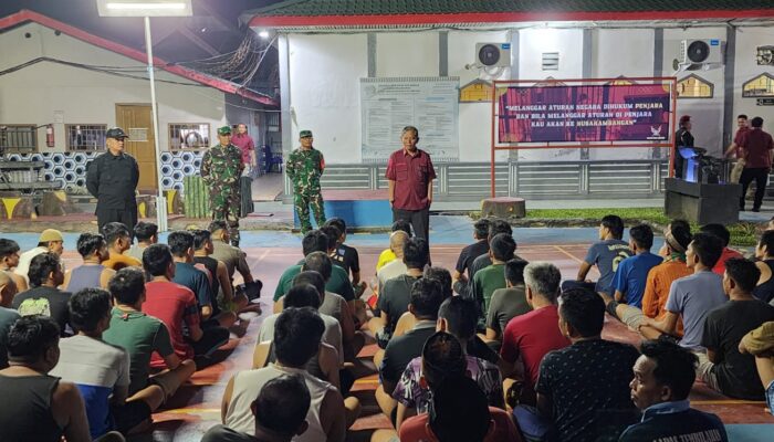 Lapas Tembilahan Gelar Razia Kamar Hunian Bersama TNI, Deteksi Dini Gangguan Keamanan Dan Ketertiban