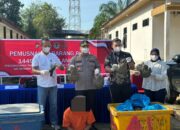 Kapolres Rohil Pimpin Press Release, Pemusnahan Barang Bukti Tindak Pidana Perdagangan Satwa Liar yang Dilindungi