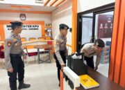 Sat Samapta Polres Kuansing Lakukan Sterilisasi Lokasi Pleno Penetapan Bupati dan Wakil Bupati Terpilih 2025