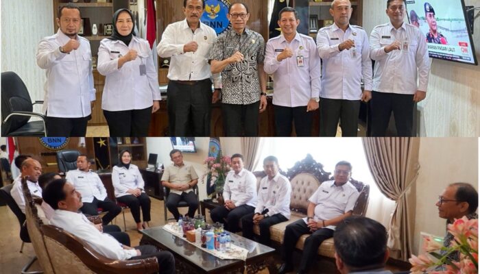 Bersama Kakanwil Ditjenpas Riau, Kalapas Perempuan Pekanbaru Silahturahmi dan Koordinasi ke BNNP Riau