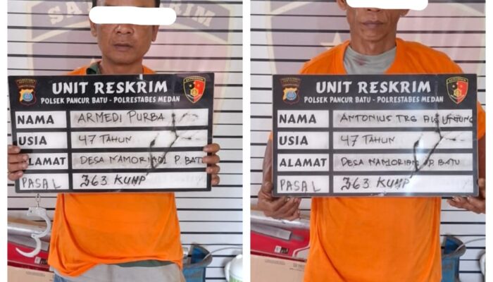 Polsek Pancur Batu Berhasil Mengamankan 2 Pelaku, Pencuri Spesialis Bongkar Rumah