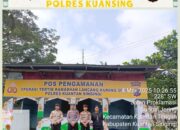 Polres Kuansing Laksanakan Pam dan Gatur Lalin di Pos Pam Tugu Cerano Dalam Rangka Operasi Tertib Ramadhan Lancang Kuning 2025