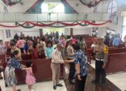 Sat Lantas Polres Kuansing Laksanakan Minggu Kasih di Gereja GPIB EFRATA Kecamatan Kuantan Tengah