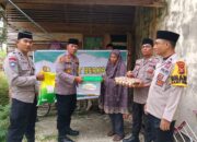 Jumat Berkah, Polsek Kampar Kiri Hilir Berbagi Bansos Kepada Warga Kurang Mampu