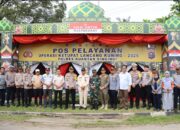 Polres Kuansing Kunjungan Bersama Forkopimda Kab Kuansing ke Pos Pelayanan Lebaran 2025 di Kecamatan Kuantan Tengah Kabupaten Kuansing