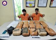 Jaringan Narkoba Antar Provinsi Terbongkar, Polisi Amankan 15 Kg Ganja! Dua Tersangka Terancam 20 Tahun Penjara!