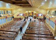 Sterilisasi oleh Satuan Brimob Polda Riau di Gereja HKBP Sukajadi Pekanbaru dalam Rangka Perayaan Paskah Tahun 2025