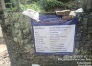 Pelaksana dan Konsultan Menghindar, Diduga Proyek Penurapan Tebing Kampung Belimbing Tidak Sesuai Spek