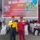 Ismar khozali.A.Md.kep Datuk penghulu Melayu tengah hadiri peringatan hari buruh di Mapolres rohil