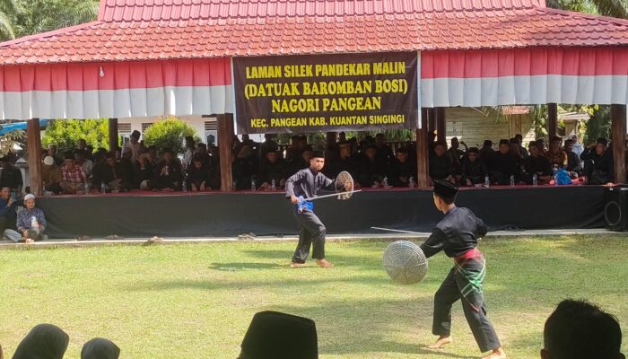 Polsek Pangean Hadiri Acara Ziara Imanat Pergelaran Silat Pangean di Laman Silat Pendekar Malin