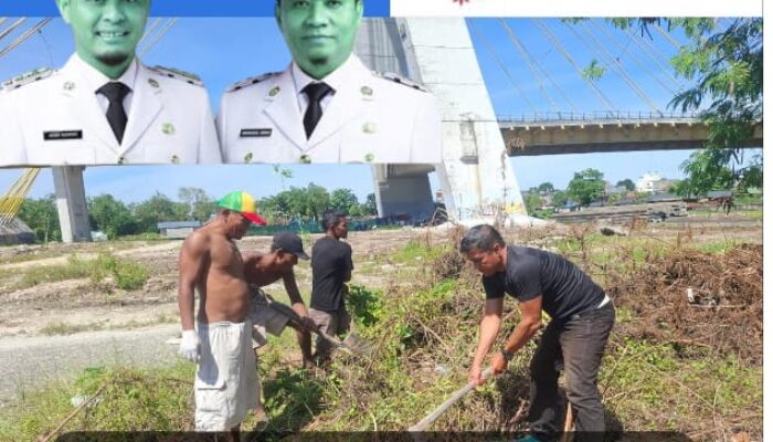 Dukungan Baron untuk Program Walikota Agung Nugroho: Warga Gotong Royong Bersihkan Lokasi Pusat Kuliner Siak IV