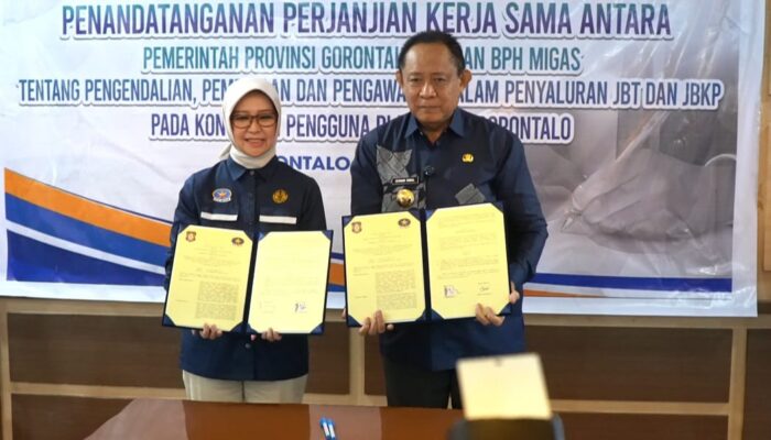 Danrem 133/NW Hadiri Acara Penandatanganan Kerja Sama Pemprov. Gorontalo Dengan BPH Migas