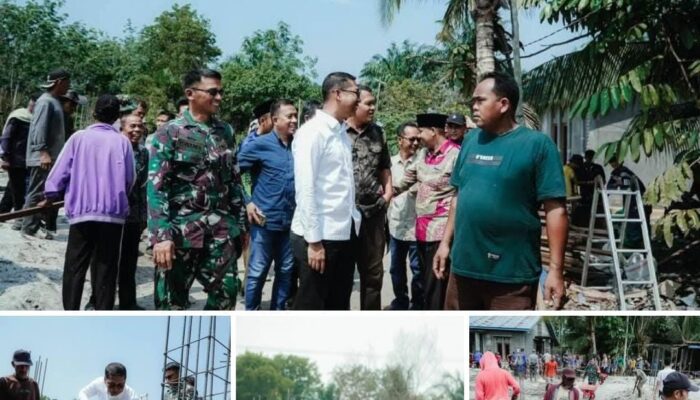 Wakil Bupati Jhonny Charles Apresiasi Semangat Gotong Royong Warga Sintong Induk Bangun Masjid Nurhidayah