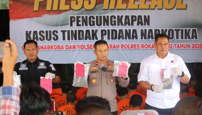 Polres Rohul Ungkap 56 Kasus Tindak Pidana Narkotika