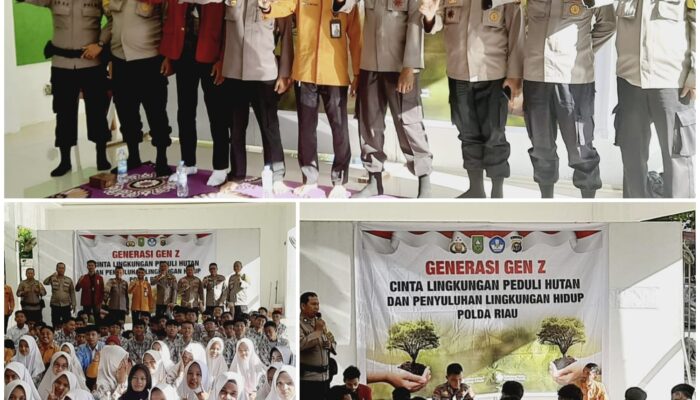 Hijaukan Bumi: Cipayung Plus, Polda Riau Berkolaborasi Dalam Penanaman Pohon di SMK IT Al Izhar