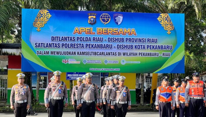 Kolaborasi Ditlantas Polda Riau dan Dishub, Wujudkan Kamseltibcarlantas di Kota Pekanbaru