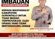 Kapolres Gorontalo Sampaikan Himbauan Terkait Pelaksanaan Unras Diwilayah Kabupaten Gorontalo