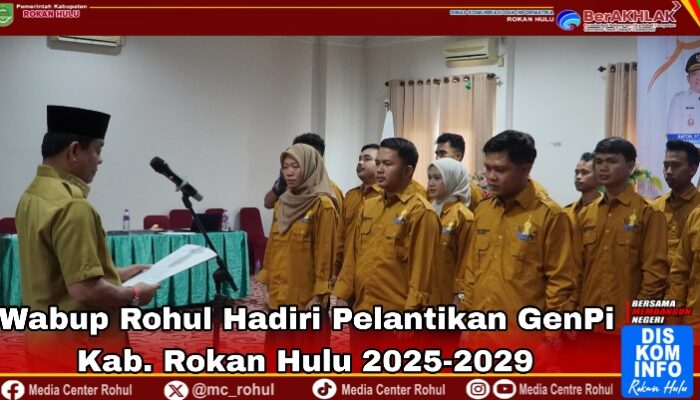 Wabup Syafaruddin Poti Hadiri Pelantikan GenPI Kabupaten Rokan Hulu 2025-2029