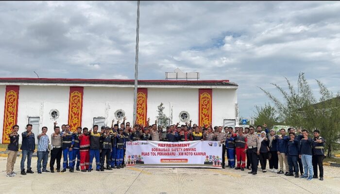 Sosialisasi Safety Driving di Tol Pekanbaru–XII Koto Kampar, Dirlantas Polda Riau Dorong Edukasi Keselamatan dan Green Policing
