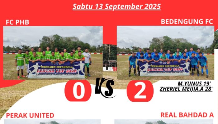 Tampil Gemilang di Awal, Perak United Gugur Terhormat di Turnamen Sepakbola Desa Bencah