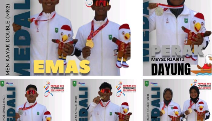 Atlet Dayung POPNAS XVII Asal Provinsi Riau Raih Tiga Medali Emas dan Dua Perak