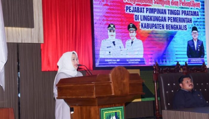 Lantik 31 PPTP Bengkalis, Ini Pesan dan Arahan Bupati Kasmarni kepada Kepala Perangkat Daerah