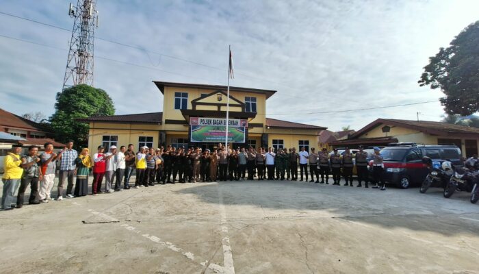 Polsek Bagan Sinembah Gelar Apel Kesiapsiagaan Penanganan Bencana, Sinergikan Elemen Masyarakat Hadapi Musim Penghujan