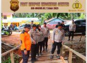 Polres Tanjung Jabung Timur Gerak Cepat Perbaiki Jembatan, Akses Penghubung Desa Di Kecamatan Dendang