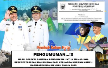 Kabar Gembira! Pemkab Rokan Hulu Umumkan Penerima Bantuan Pendidikan Mahasiswa 2025, Segera Cek Nama Anda