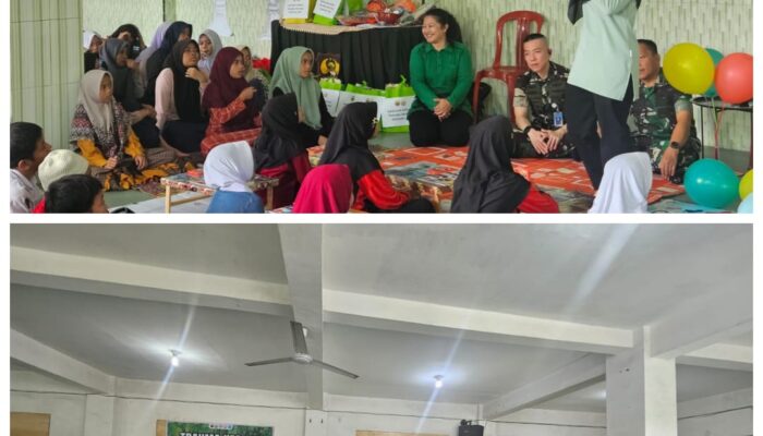 Kesehatan Daerah Militer (Kesdam) I/BB Gelar Trauma Healing Anak Korban Banjir di Medan