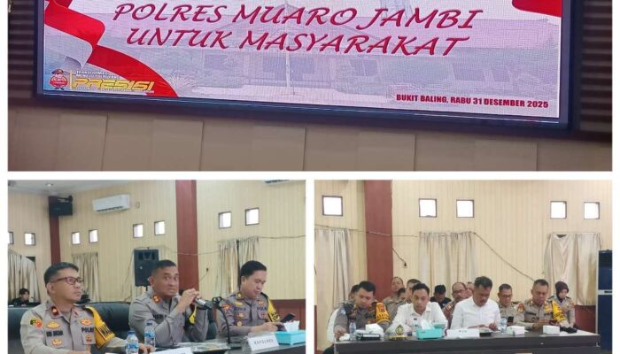 Kapolres Muaro Jambi AKBP Heri Supriawan Gelar Rilis Akhir Tahun Sampaikan Kinerja Terbaik Selama Tahun 2025