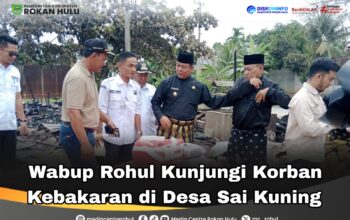 Wabup Rohul Kunjungi Korban Kebakaran di Desa Sei Kuning, Kerugian Capai Rp 700 Juta