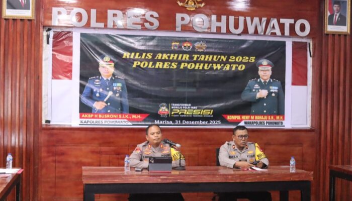 Rilis Akhir Tahun Kapolres Pohuwato Paparkan Capaian Kinerja 2025