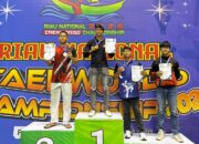 PETARUNG BRIMOB RIAU, BRIPDA AL AMIN SEPTU KELANA RAIH EMAS DI RIAU NATIONAL TAEKWONDO CHAMPIONSHIP 2026