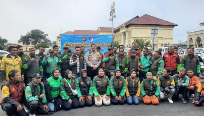 Direktorat Lalu Lintas Polda Jambi Gandeng Komunitas Ojek Online, Perkuat Kamseltibcarlantas Ops Keselamatan 2026