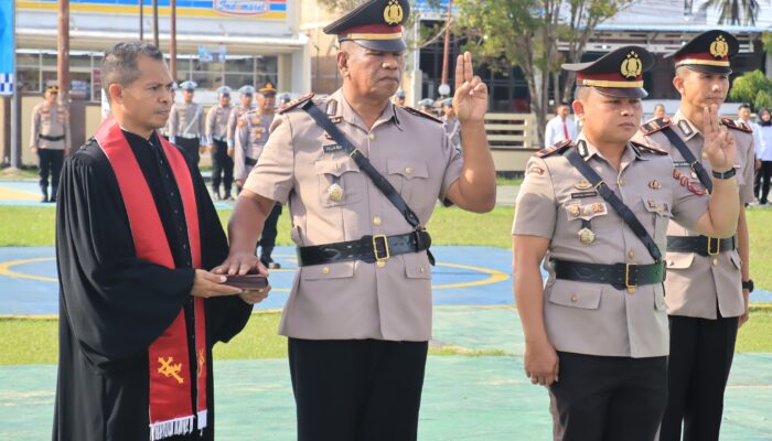 Serah Terima Jabatan Sejumlah Pejabat di Lingkungan Polres Pohuwato