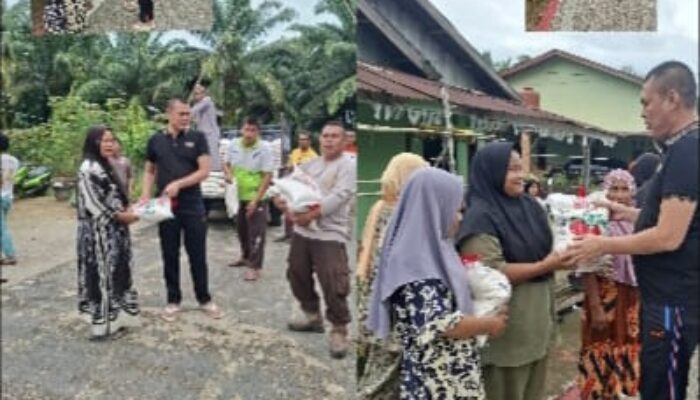 Kades Sontang Zulfahrianto SE Salurkan Bantuan Sembako Untuk 689 KK