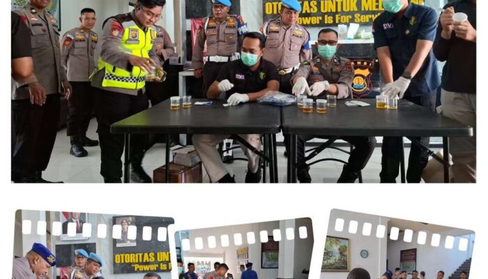 Tingkatkan Kedisiplinan Anggota, Ditpolairud Polda Jambi Gelar Pemeriksaan Urine